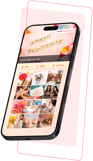 Birthday party ChiaSeAnh app screenshot