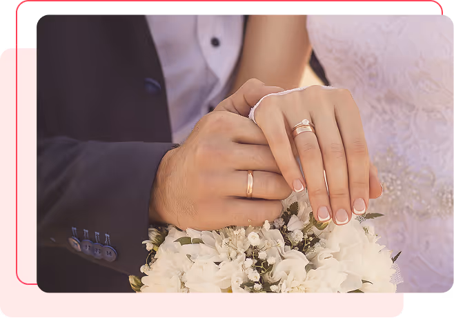 wedding page hero section image